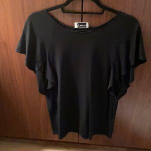 Black lanvin loose fitting top with tags